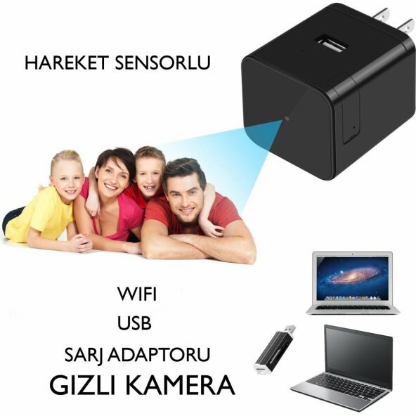 Şarj Adaptörü Wifi Gizli Kamera Gece Görüşlü 1080P