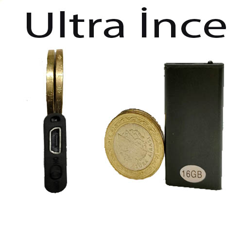En İnce Ses Kayıt Cihazı Kulaklık ile Dinleme 